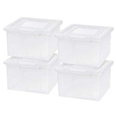 IRIS USA, Inc. R-FB-21E Letter and Legal Size File Box, Black, 4 Pack