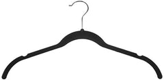Home-it 50 Pack Shirt and dress Clothes Hangers Black Velvet Hangers High quality Clothes Hanger Ultra Thin No Slip neck (hook) swivel