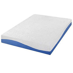 PrimaSleep Wave Gel Infused Memory Foam Mattress, 10'' H, Queen, Blue