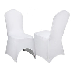 VEVOR White Polyester Spandex Banquet Dining Party Wedding Chair Covers (100 pc)