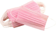 WensLTD 50 Pcs Surgical Disposable Face Masks with Elastic Earloop, 3-Ply Thicker Breathable and Comfortable Safety Masks for Home Office Hospital Use (Pink)