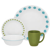 Corelle Winter Frost White Dinnerware Set with lids (20-Piece, Service for 4)