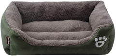 Shinyee Dog Pet Cat Bed Warmer Extra Waterproof Beds Soft Washable Comfort Sofa Dark Green Small(45 * 35 * 12CM)