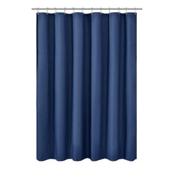 Mrs Awesome Embossed Microfiber Fabric Stall Shower Curtain Liner 54 x 72 inch, Washable and Water Repellent, White