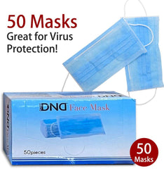 Professional Medical Disposable Earloop Face Masks for Dust, Germ Protection and Personal Health (50 Masks, Blue) by FACE MASK