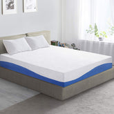 PrimaSleep Wave Gel Infused Memory Foam Mattress, 10'' H, Queen, Blue