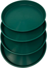 The Blooming Jungle Round Plastic Plant Saucer 9" Set of 4 Units (Black Color)