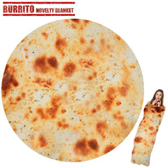 LetsFunny Burrito Tortilla Wrap Blanket, Burrito Wrap Novelty Blanket Tortilla Towel for Adults/Kids, Giant Round Beach Towel/Throw Blanket/Picnic Blanket (Yellow 6, 71.00)