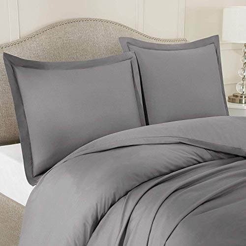 Balichun Duvet Cover Set King Size White Premium with Zipper Closure Hotel Quality Wrinkle and Fade Resistant Ultra Soft -3 Piece-1 Comforter Cover Matching 2 Pillow Shams