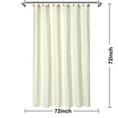 N&Y HOME Caregiver Attendant 36 inches Height Weighted Fabric Shower Curtain Machine Washable,Water Repellent Bathroom Curtains with Grommets, White, 48x36 inch
