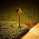 China Hat 12V Black Brass Path Light (7" Shade, 25" Tall) by sunduck