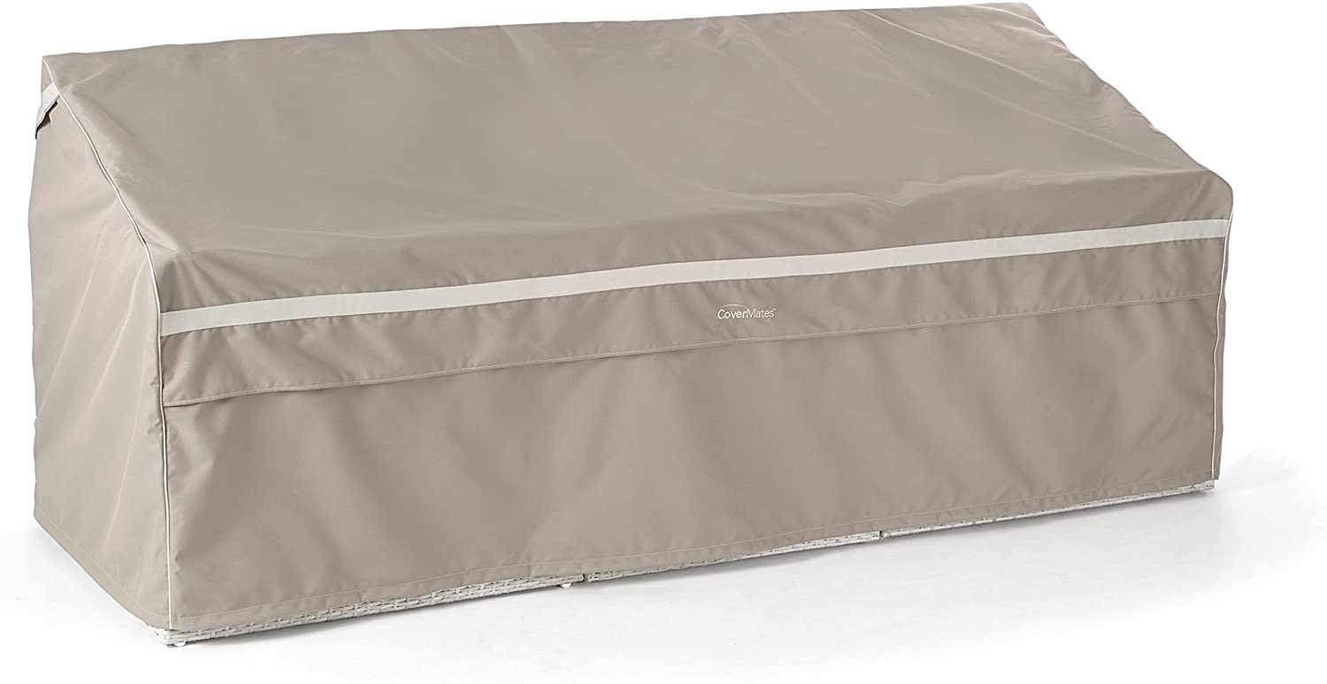 Y- STOP - Outdoor Patio Sofa Covers - Heavy Duty Material - Water and Weather Resistant - Patio Furniture Covers - Ripstop Tan