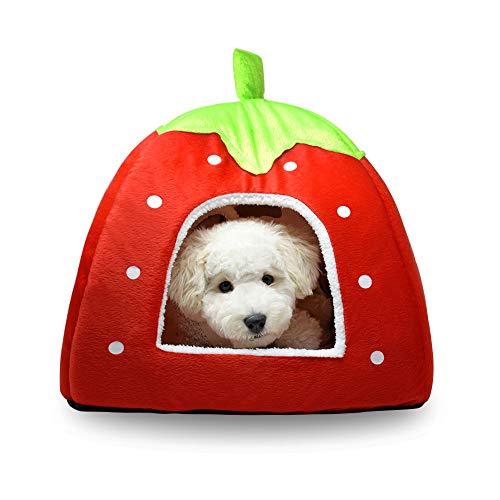 Spring Fever Small Big Animal Strawberry Guinea Pigs Rabbit Dog Cat Puppy Pet Fleece House Indoor Water Resistant Beds