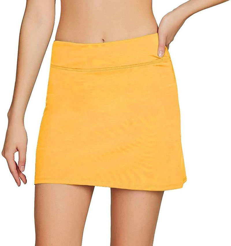 Cityoung Women's Casual Pleated Tennis Golf Skirt with Underneath Shorts Running Skorts