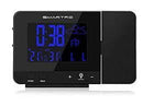 SMARTRO Alarm Clock Digital Projection Clock with Weather Station, Indoor/ Outdoor Thermometer, Dual Alarm, USB Phone Charging
