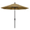 California Umbrella 9' Round Aluminum Market Umbrella, Crank Lift, Collar Tilt, White Pole, Sunbrella Pacific Blue