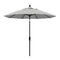 California Umbrella 9' Round Aluminum Market Umbrella, Crank Lift, Collar Tilt, White Pole, Sunbrella Pacific Blue