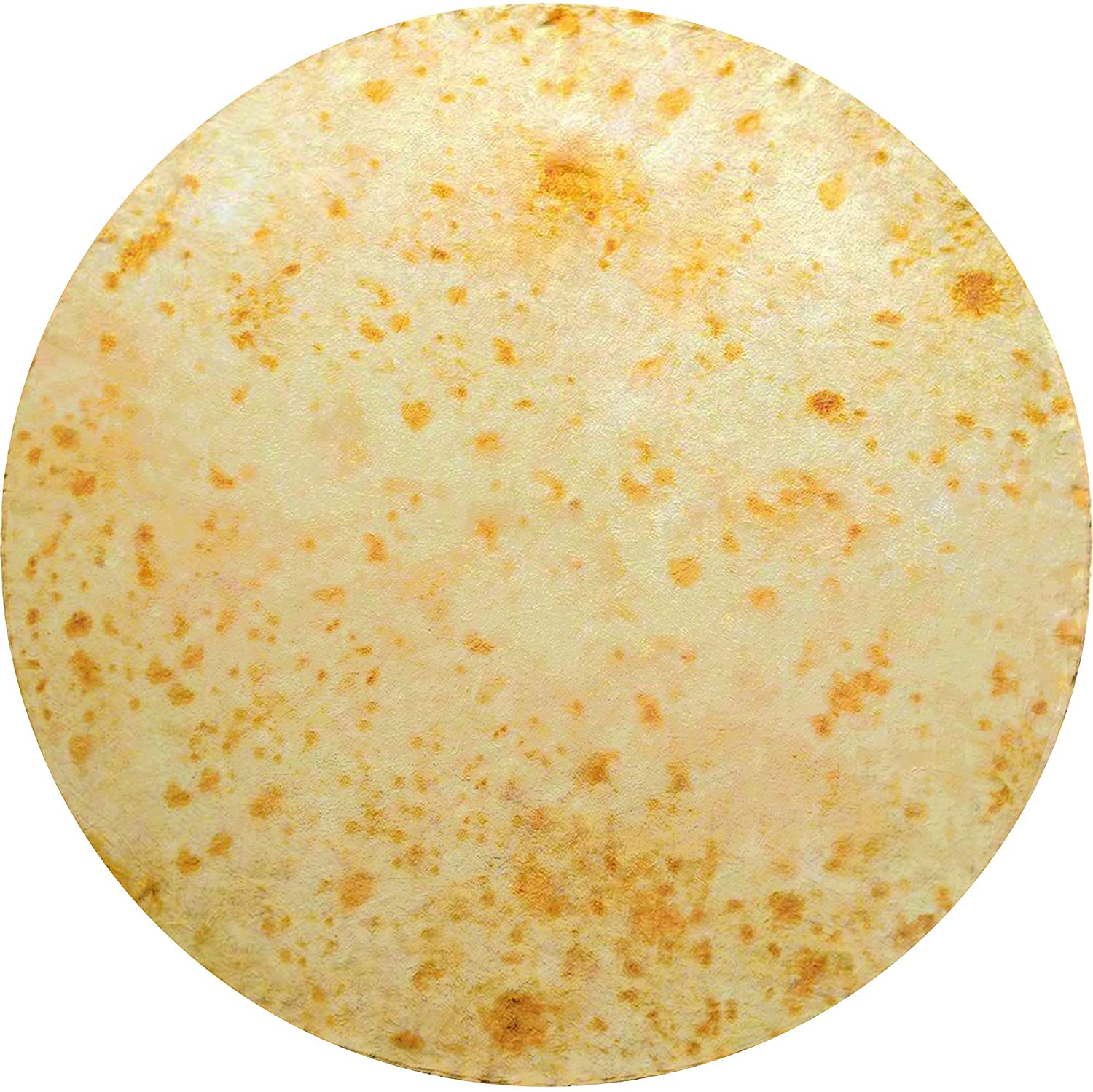 LetsFunny Realistic Food Novelty Blanket, Soft and Cozy Fleece, Perfectly Round Tortilla Throws Blanket (Donut&Coffee, 59 inches)