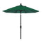 California Umbrella 9' Round Aluminum Market Umbrella, Crank Lift, Collar Tilt, White Pole, Sunbrella Pacific Blue