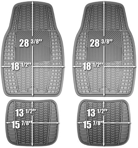 Custom Accessories Armor All 78842 4-Piece Tan All Season Rubber Floor Mat