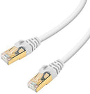 Maximm Cat7 Ethernet Cable, 15 Feet, Grey, 10-Pack - Pure Copper - RJ45 Gold-Plated Snagless Connectors 600 MHz, 10 Gbps. for Fast Network & Computer Networking + Cable Clips and Ties