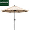 EliteShade 9Ft Market Umbrella Patio Outdoor Backyard Aluminum Table Umbrella (FadeSafe Beige)