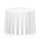 Lann's Linens - 120" Round Premium Tablecloth for Wedding/Banquet/Restaurant - Polyester Fabric Table Cloth - White