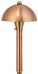 Mushroom 12V Brass Path Light (6" Shade, 25" Tall) by sunduck