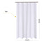 N&Y HOME Caregiver Attendant 36 inches Height Weighted Fabric Shower Curtain Machine Washable,Water Repellent Bathroom Curtains with Grommets, White, 48x36 inch