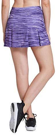 Cityoung Women's Casual Pleated Tennis Golf Skirt with Underneath Shorts Running Skorts