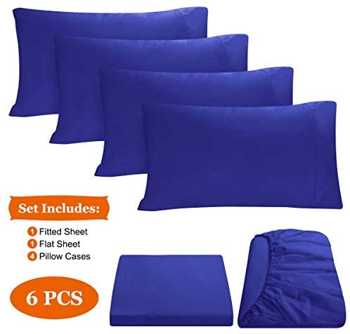 BYSURE Hotel Luxury Bed Sheets Set 4 Piece(Twin, Black) - Super Soft 1800 Thread Count 100% Microfiber Sheets with Deep Pockets, Wrinkle & Fade Resistant