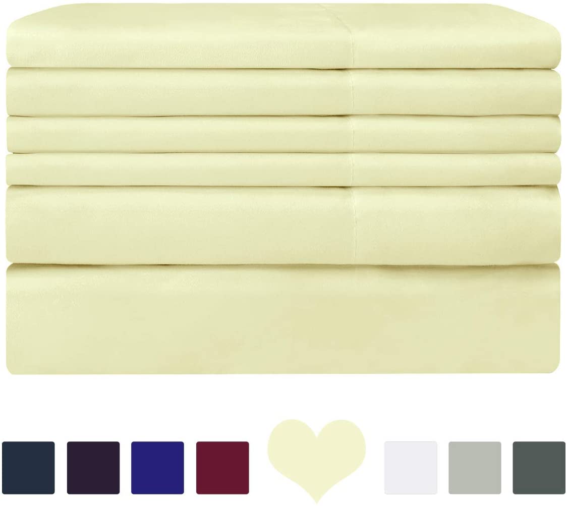 BYSURE Hotel Luxury Bed Sheets Set 4 Piece(Twin, Black) - Super Soft 1800 Thread Count 100% Microfiber Sheets with Deep Pockets, Wrinkle & Fade Resistant