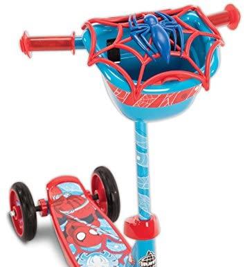Huffy Kids Preschool Scooter for Boys Disney Pixar Cars & Toy Story, Star Wars, Marvel Spider-Man, 3 Wheel Toy