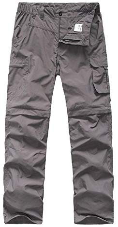 Mens Hiking Pants Adventure Quick Dry Convertible Lightweight Zip Off Fishing Travel Mountain Trousers