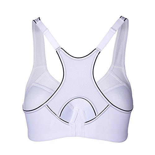 SYROKAN Women's Full Support High Impact Racerback Lightly Lined Underwire Sports Bra