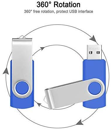 4GB Memory Stick USB 2.0 Flash Drive 10 Pack Bulk Thumb Drives 4 GB Portable Swivel Data Sticks Zip Drive Green PenDrive Jump Drive for Data Storage by FEBNISCTE