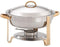 Update International DC-4/GB Stainless Steel Gold-Accented Chafer, Round, 4-Quart