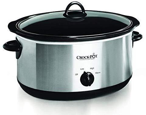 Crockpot Oval Manual Slow Cooker, 8 quart, Stainless Steel (SCV800-S)