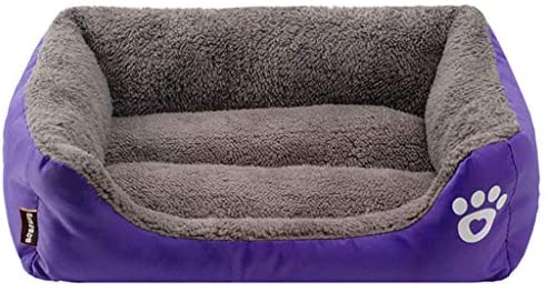 Shinyee Dog Pet Cat Bed Warmer Extra Waterproof Beds Soft Washable Comfort Sofa Dark Green Small(45 * 35 * 12CM)