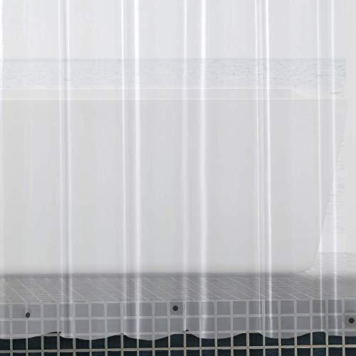 N&Y HOME Clear Shower Curtain Liner - 72x72 Water Repellent Heavy Duty 8G Liner with Rust Proof Grommets for Bathroom Shower