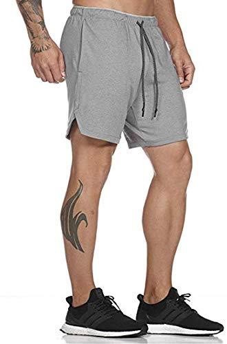 Malavita Men's Workout Running Shorts 2 in 1 with Zipper Pockets