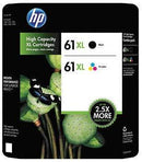 HP 61XL High Yield Original Ink Cartridge, Black/Tri-Color, 2 Pack, 480 Page Yield