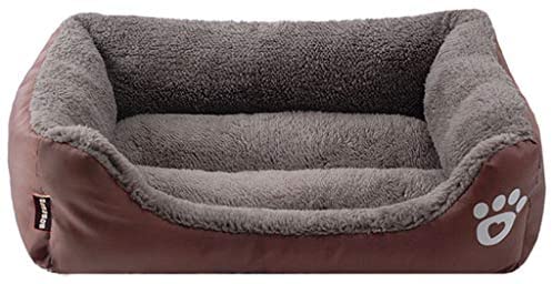 Shinyee Dog Pet Cat Bed Warmer Extra Waterproof Beds Soft Washable Comfort Sofa Dark Green Small(45 * 35 * 12CM)