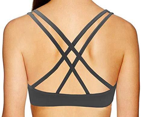 AKAMC 3 Pack Women's Medium Support Cross Back Wirefree Removable Cups Yoga Sport Bra