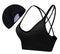 AKAMC Women's Removable Padded Sports Bras Medium Support Workout Yoga Bra 3 Pack