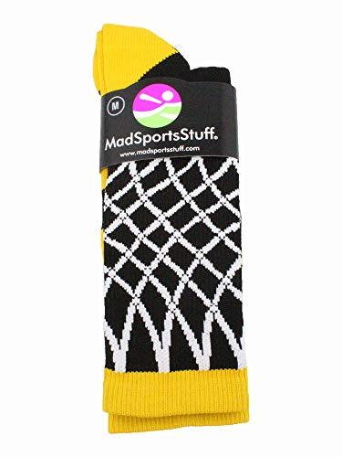 MadSportsStuff Elite Basketball Socks with Net Crew Length - Made in The USA