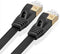 iCreatin CAT 7 Double Shielded 10 Gigabit 600MHz Ethernet Patch Cable, Gold Plated Plug STP Wires CAT7 for High Speed Computer Router Ethernet LAN Networking (7 Feet, 2 Pack-Black-Flat)