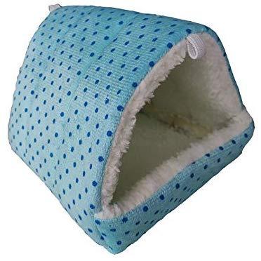 WOWOWMEOW Hamsters Polka Dot Warm Fleece Cave Bed Small Animals Hanging Cage Hideout