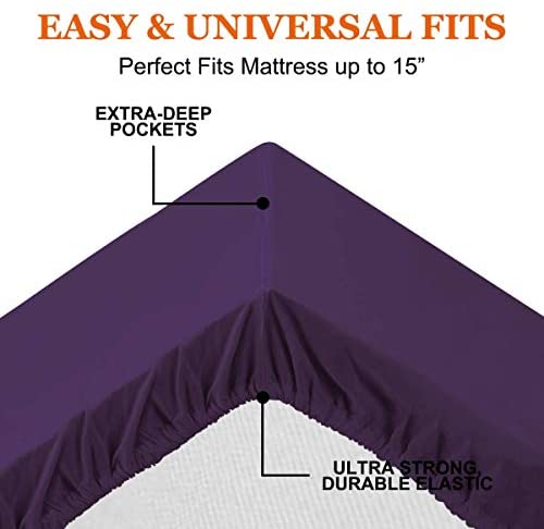 BYSURE Hotel Luxury Bed Sheets Set 4 Piece(Twin, Black) - Super Soft 1800 Thread Count 100% Microfiber Sheets with Deep Pockets, Wrinkle & Fade Resistant