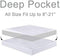 Balichun Pillowtop Full Mattress Pad Cover 300TC 100% Cotton Down Alternative Filled Mattress Topper with 8-21-Inch Deep Pocket (White, Full)